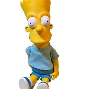 The Simpsons Bart Simpson 11” Vinyl Head Plush Doll Vintage 90's